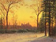 Albert Bierstadt View of the Parliament Buildings from the Grounds of Rideau Halls oil